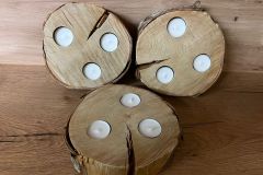 Holzstamm Kerzenhalter