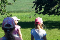 Zwei Mädchen vor einer Wiesen